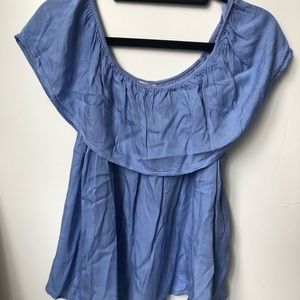 Guess off-shoulder Blue top